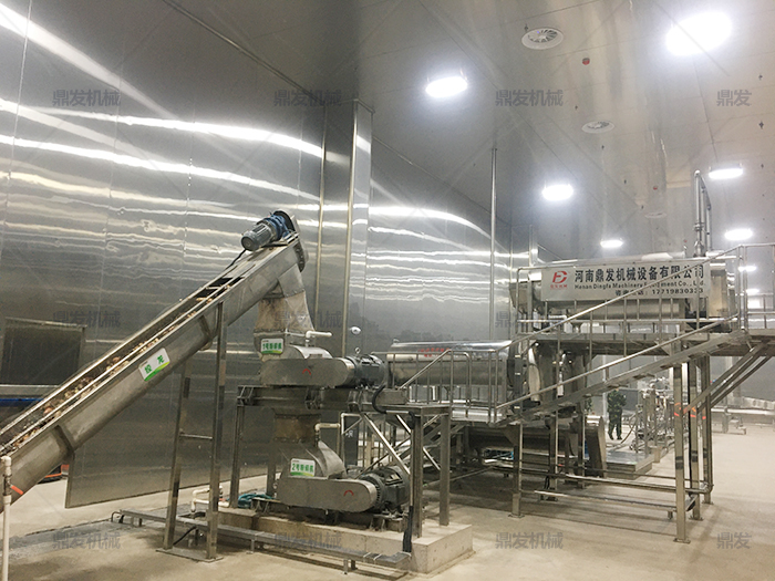 鼎發(fā)日產(chǎn)20噸紅薯淀粉設(shè)備在河北金沙河運行現(xiàn)場