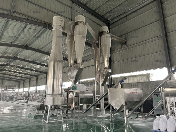 20噸鼎發(fā)紅薯淀粉設(shè)備在河北大名安裝試機